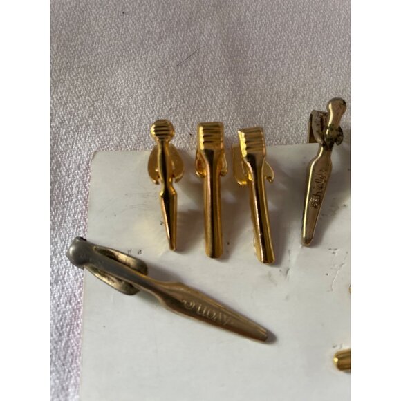 Vintage Tie Clip Collection Gold & Silver Tone Mens Assorted Designs - Picture 4 of 16